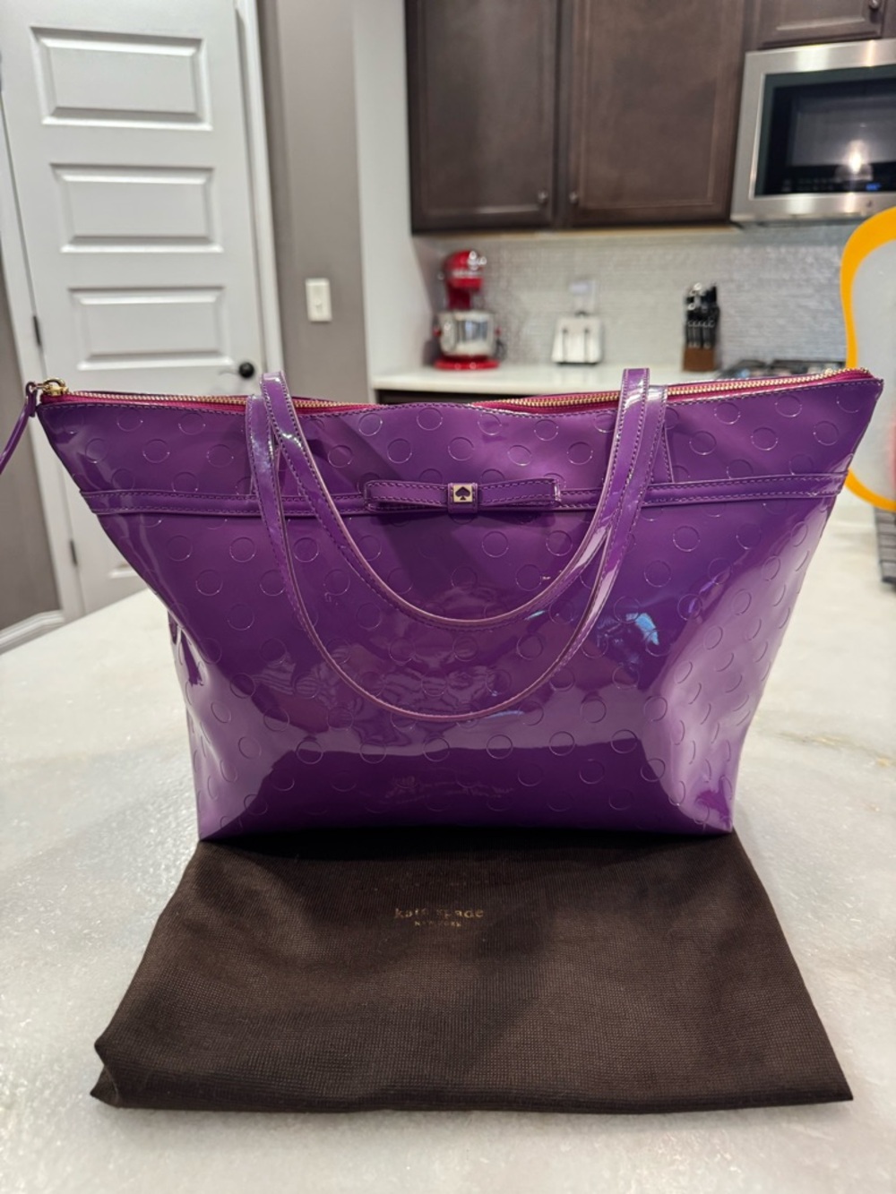 Kate Spade Purple Patent Tote - Picture 2 of 13